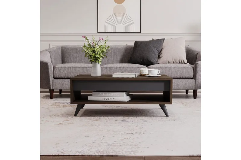 Hume Soffbord 90 cm - Valnöt - Möbler - Bord & matgrupper - Soffbord