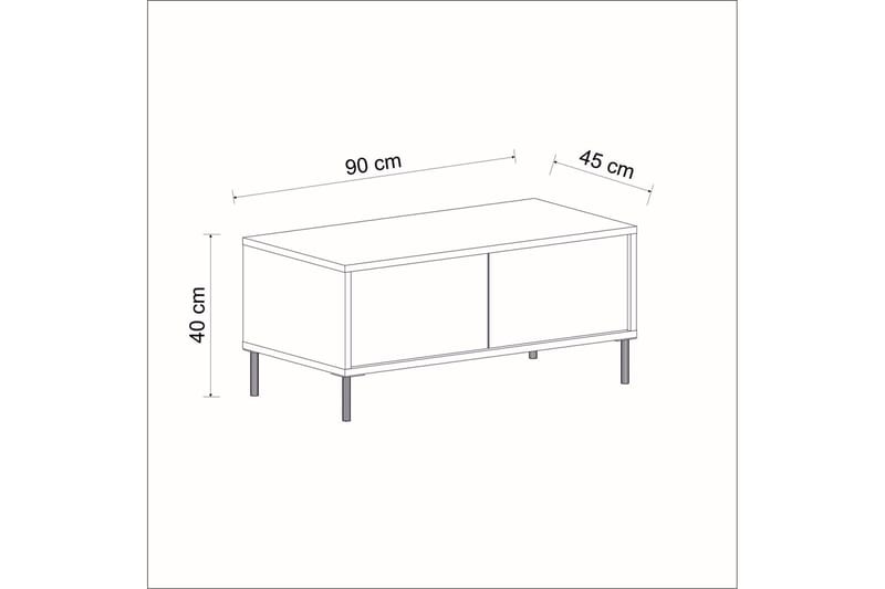 Imaj Soffbord 90 cm Rektangulärt med Lådor i Målat Trä - Beige - Möbler - Bord & matgrupper - Soffbord