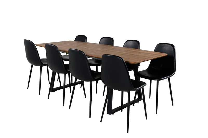 Inca Förlängningsbart Matbord med 8 Polar Köksstol - Möbler - Bord & matgrupper - Matgrupper