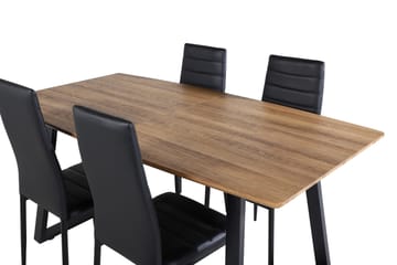 Inca Matgrupp 160 cm Rektangulär med 4 Slim stolar - Möbler - Bord & matgrupper - Matgrupper