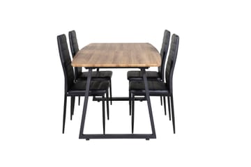 Inca Matgrupp 160 cm Rektangulär med 4 Slim stolar - Möbler - Bord & matgrupper - Matgrupper