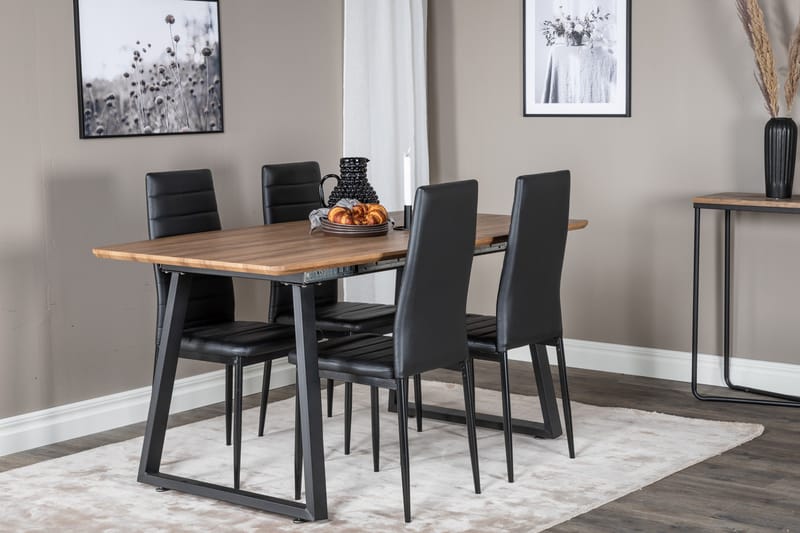 Inca Matgrupp 160 cm Rektangulär med 4 Slim stolar - Möbler - Bord & matgrupper - Matgrupper