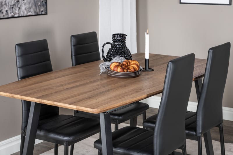 Inca Matgrupp 160 cm Rektangulär med 4 Slim stolar - Möbler - Bord & matgrupper - Matgrupper
