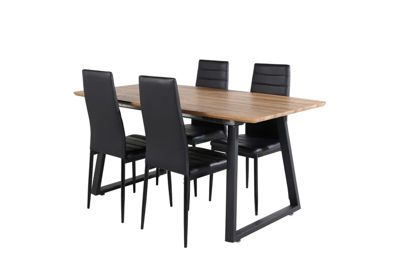 Inca Matgrupp 160 cm Rektangulär med 4 Slim stolar - Möbler - Bord & matgrupper - Matgrupper