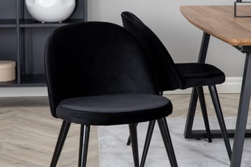 Inca Matgrupp 160 cm Rektangulär med 4 Velvet stolar - Möbler - Bord & matgrupper - Matgrupper