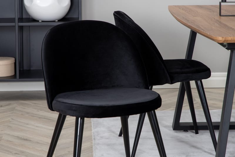 Inca Matgrupp 160 cm Rektangulär med 4 Velvet stolar - Möbler - Bord & matgrupper - Matgrupper
