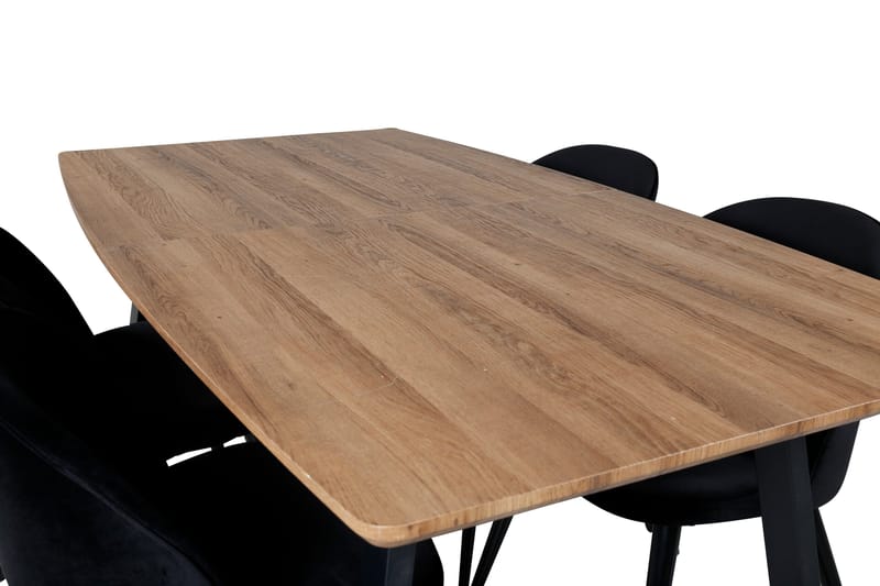 Inca Matgrupp 160 cm Rektangulär med 4 Velvet stolar - Möbler - Bord & matgrupper - Matgrupper