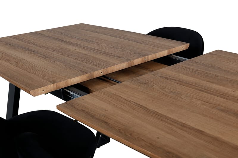 Inca Matgrupp 160 cm Rektangulär med 4 Velvet stolar - Möbler - Bord & matgrupper - Matgrupper