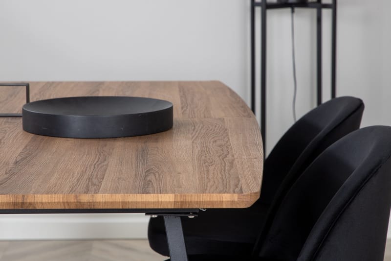 Inca Matgrupp 160 cm Rektangulär med 4 Velvet stolar - Möbler - Bord & matgrupper - Matgrupper