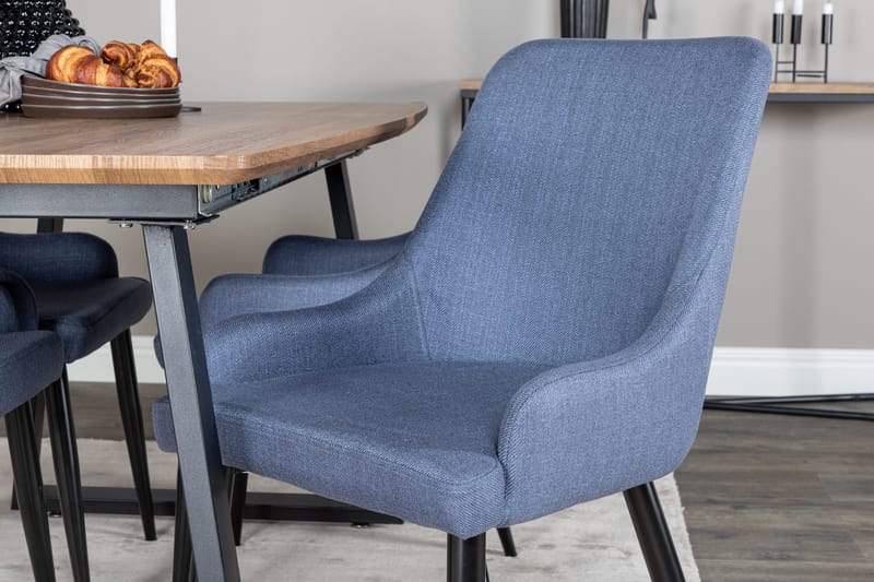 Inca Matgrupp 160 cm Rektangulär med 4 Plaza stolar - Svart - Möbler - Bord & matgrupper - Matgrupper