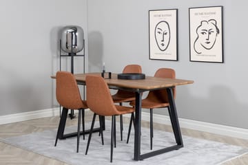 Inca Matgrupp 160 cm Rektangulär med 4 Polar stolar - Möbler - Bord & matgrupper - Matgrupper