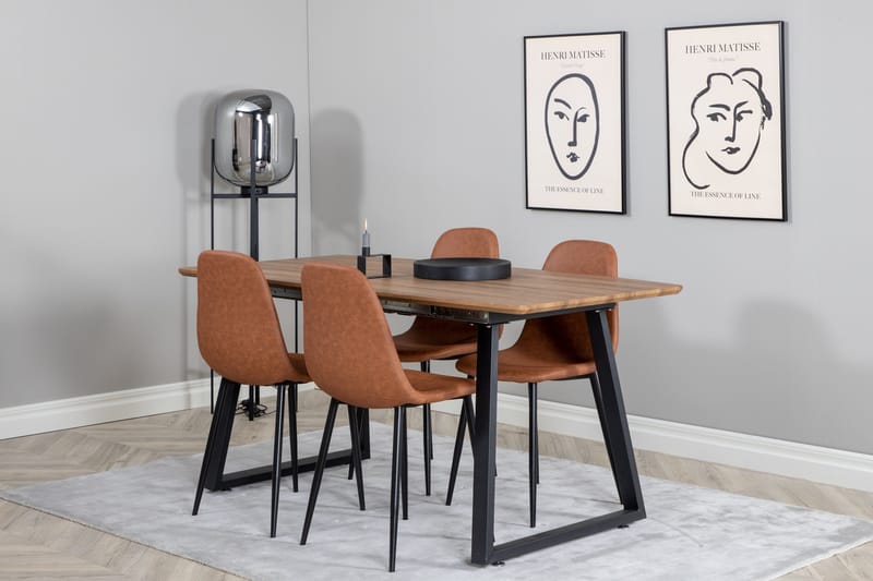 Inca Matgrupp 160 cm Rektangulär med 4 Polar stolar - Möbler - Bord & matgrupper - Matgrupper