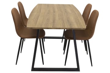 Inca Matgrupp 160 cm Rektangulär med 4 Polar stolar - Möbler - Bord & matgrupper - Matgrupper