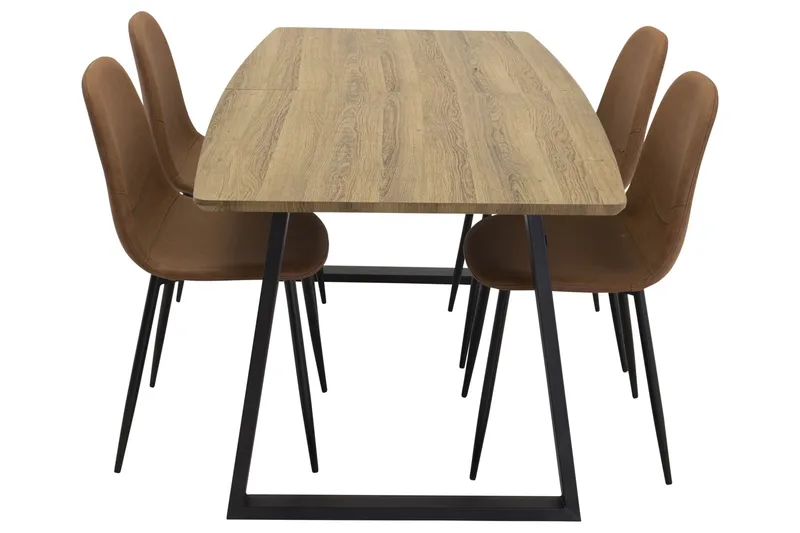 Inca Matgrupp 160 cm Rektangulär med 4 Polar stolar - Möbler - Bord & matgrupper - Matgrupper