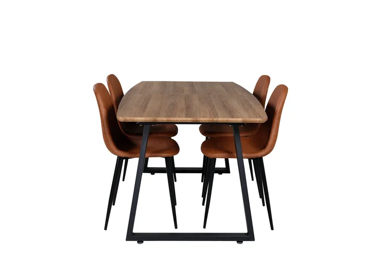 Inca Matgrupp 160 cm Rektangulär med 4 Polar stolar - Möbler - Bord & matgrupper - Matgrupper