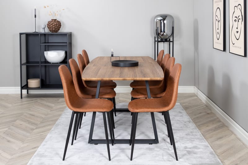 Inca Matgrupp 160 cm Rektangulär med 8 Polar stolar - Möbler - Bord & matgrupper - Matgrupper