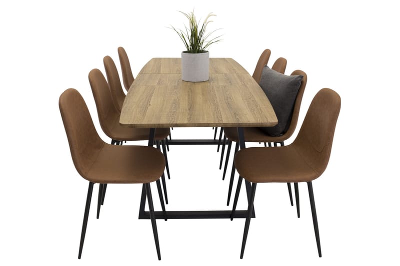 Inca Matgrupp 160 cm Rektangulär med 8 Polar stolar - Möbler - Bord & matgrupper - Matgrupper