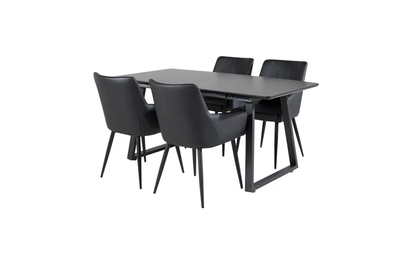 Inca Matgrupp Förlängningsbar 160 cm Rektangulär med 4 Comfort stolar - Möbler - Bord & matgrupper - Matgrupper