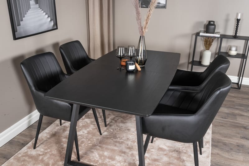 Inca Matgrupp Förlängningsbar 160 cm Rektangulär med 4 Comfort stolar - Möbler - Bord & matgrupper - Matgrupper