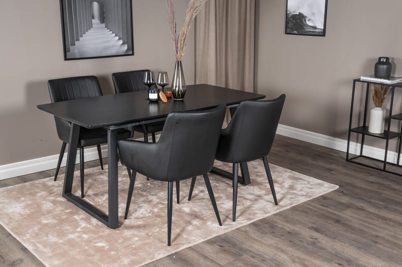 Inca Matgrupp Förlängningsbar 160 cm Rektangulär med 4 Comfort stolar - Möbler - Bord & matgrupper - Matgrupper