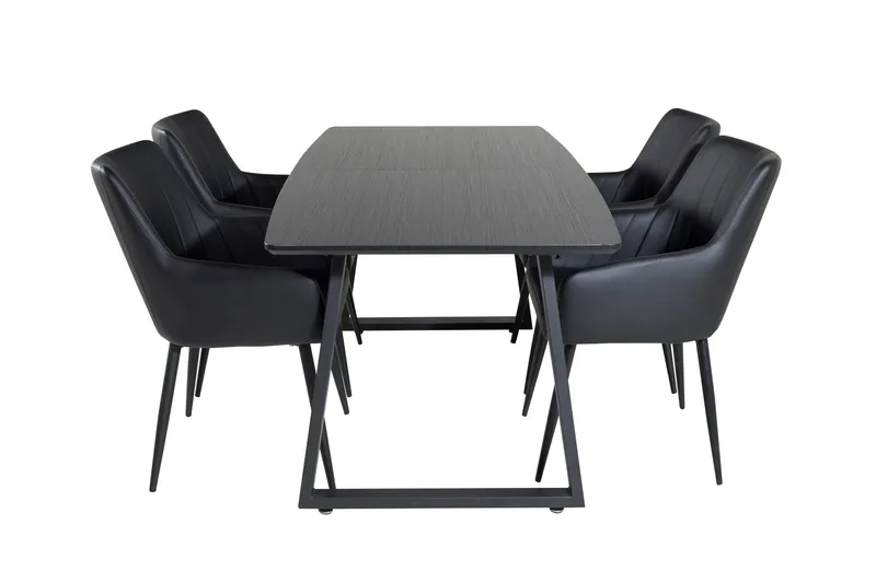 Inca Matgrupp Förlängningsbar 160 cm Rektangulär med 4 Comfort stolar, undefined