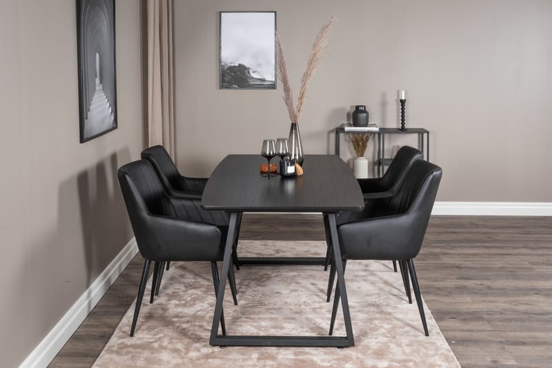 Inca Matgrupp Förlängningsbar 160 cm Rektangulär med 4 Comfort stolar - Möbler - Bord & matgrupper - Matgrupper