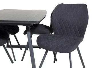 Inca Matgrupp Förlängningsbar 160 cm Rektangulär med 4 Gemma stolar - Möbler - Bord & matgrupper - Matgrupper