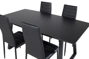 Inca Matgrupp Förlängningsbar 160 cm Rektangulär med 4 Slim stolar - Möbler - Bord & matgrupper - Matgrupper
