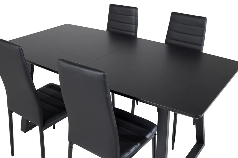 Inca Matgrupp Förlängningsbar 160 cm Rektangulär med 4 Slim stolar - Möbler - Bord & matgrupper - Matgrupper