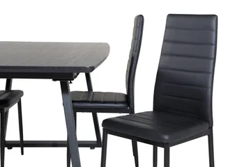 Inca Matgrupp Förlängningsbar 160 cm Rektangulär med 4 Slim stolar - Möbler - Bord & matgrupper - Matgrupper