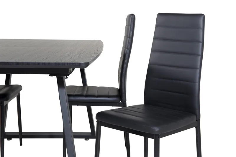Inca Matgrupp Förlängningsbar 160 cm Rektangulär med 4 Slim stolar - Möbler - Bord & matgrupper - Matgrupper