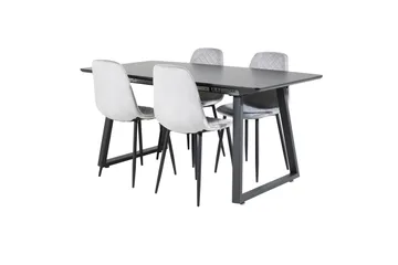 Inca Matgrupp Förlängningsbar 160 cm Rektangulär med 4 Polar stolar - Möbler - Bord & matgrupper - Matgrupper
