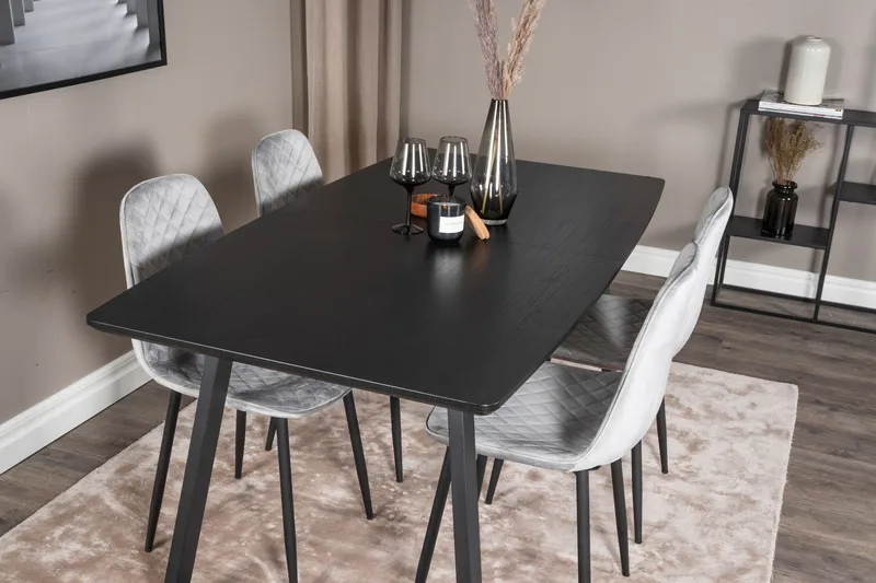 Inca Matgrupp Förlängningsbar 160 cm Rektangulär med 4 Polar stolar - Möbler - Bord & matgrupper - Matgrupper
