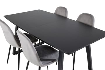 Inca Matgrupp Förlängningsbar 160 cm Rektangulär med 4 Polar stolar - Möbler - Bord & matgrupper - Matgrupper