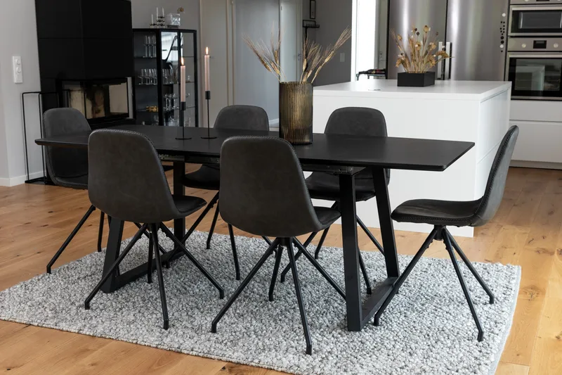Inca Matgrupp Förlängningsbar 160 cm Rektangulär med 6 Polar stolar - Möbler - Bord & matgrupper - Matgrupper