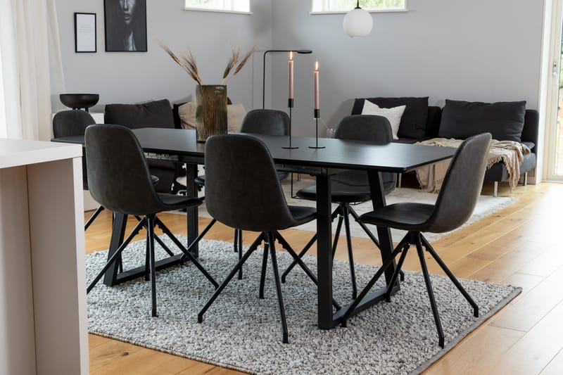Inca Matgrupp Förlängningsbar 160 cm Rektangulär med 6 Polar stolar - Möbler - Bord & matgrupper - Matgrupper