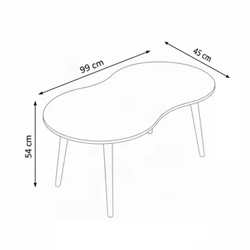 Indumati Soffbord 99 cm - Valnöt - Möbler - Bord & matgrupper - Soffbord