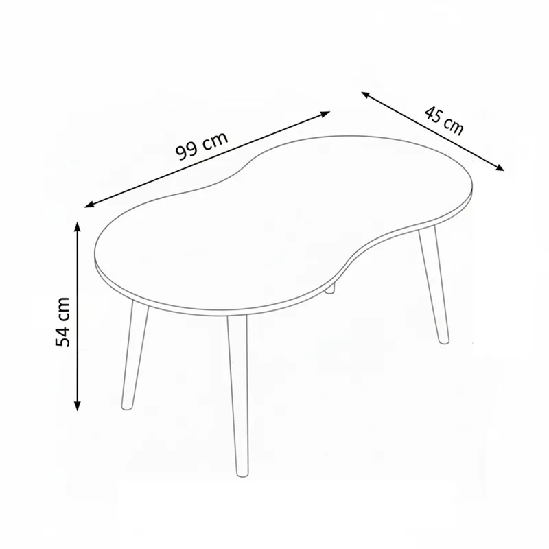 Indumati Soffbord 99 cm - Vit - Möbler - Bord & matgrupper - Soffbord