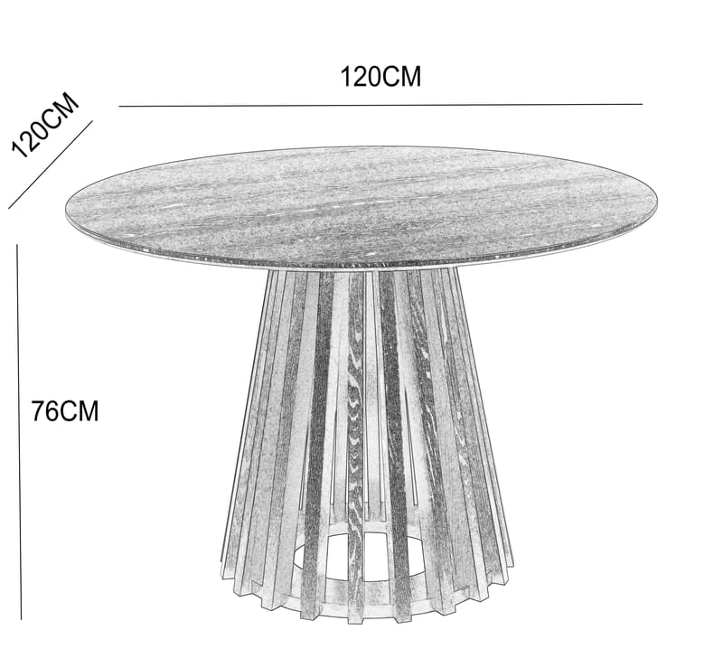 Inez runt matbord Ø120 cm - Ek - Ek - Möbler - Bord & matgrupper - Matbord & köksbord