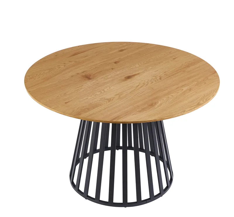 Inez runt matbord Ø120 cm ekfanèr / Svart metall - Ekfanèr / Svart Metall - Möbler - Bord & matgrupper - Matbord & köksbord