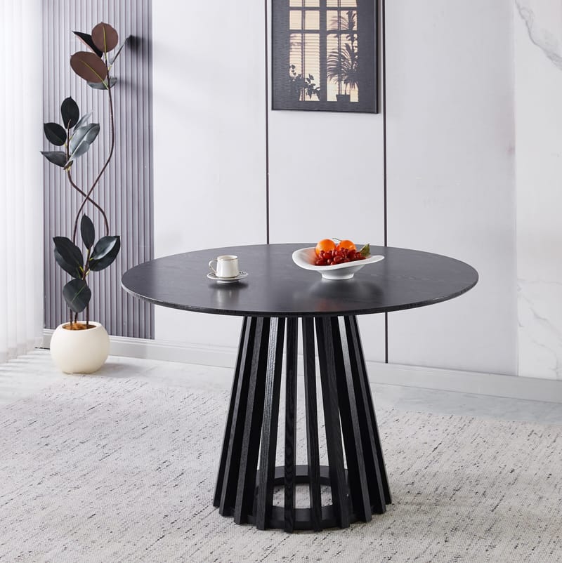 Inez runt matbord Ø120 cm - Svartbetsad ek - Svartbetsad ek - Möbler - Bord & matgrupper - Matbord & köksbord