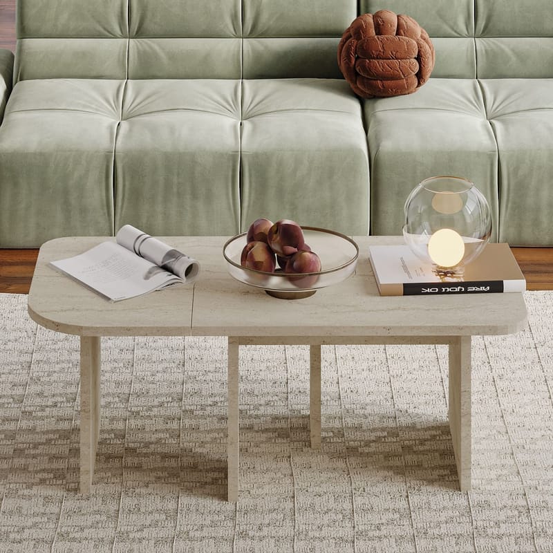 Iris Soffbordsset 90x35x45 cm - Travertin - Möbler - Bord & matgrupper - Soffbord