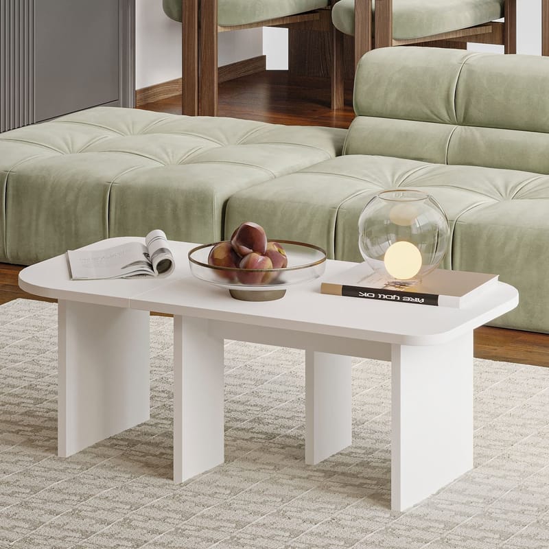 Iris Soffbordsset 90x35x45 cm - Vit - Möbler - Bord & matgrupper - Soffbord