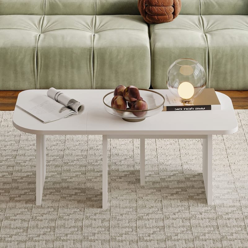 Iris Soffbordsset 90x35x45 cm - Vit - Möbler - Bord & matgrupper - Soffbord
