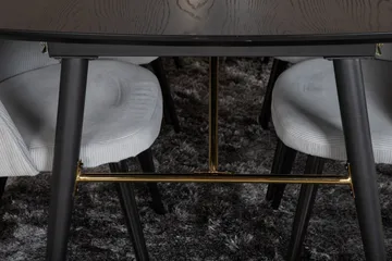 Irunea Förlängningsbar Matgrupp 180 cm inkl 6 Valeri Stolar - Svart/Grå/Manchester - Möbler - Bord & matgrupper - Matgrupper