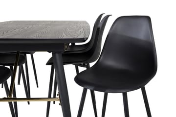 Irunea Förlängningsbar Matgrupp 180 cm inkl 6 Ypas Stolar - Svart - Möbler - Bord & matgrupper - Matgrupper