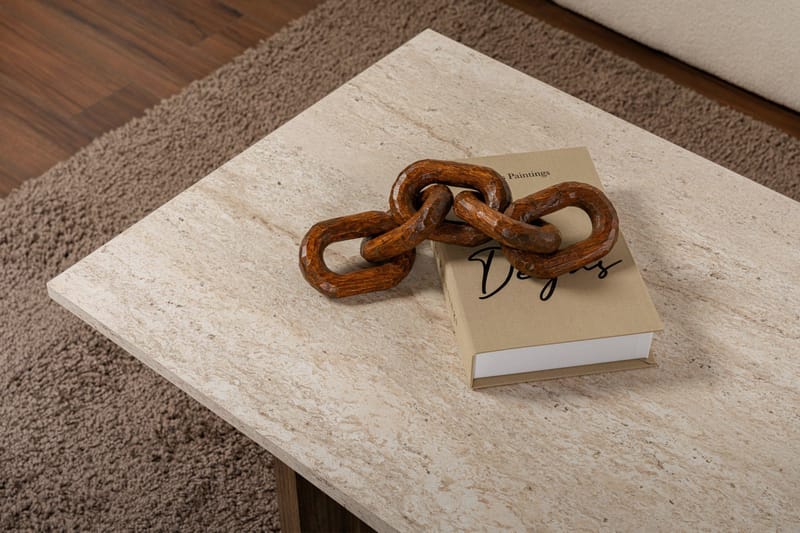 Isami Soffbord 119x40x60 cm - Travertin, Venezia-valnöt - Möbler - Bord & matgrupper - Soffbord