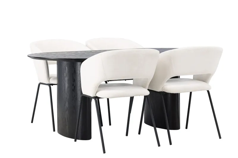 Isolde Matbord 180x90 cm med 4 Day Matstol - Möbler - Bord & matgrupper - Matgrupper