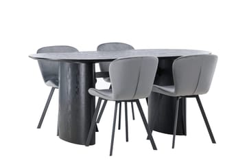 Isolde Matbord 180x90 cm med 4 Lilja Matstol - Möbler - Bord & matgrupper - Matgrupper