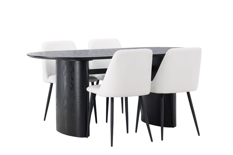 Isolde Matbord 180x90 cm med 4 Night Matstol - Möbler - Bord & matgrupper - Matgrupper